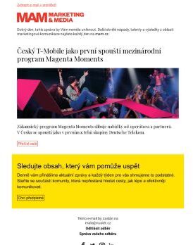 MAM aktualita - Český T-Mobile jako první spouští mezinárodní program Magenta Moments