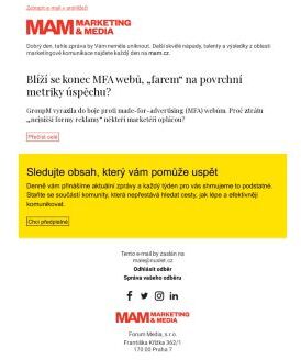 MAM aktualita - Blíží se konec MFA webů, „farem“ na povrchní metriky úspěchu?