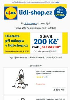 lidl-shop.cz | Ušetřete 200 Kč při nákupu v lidl-shop.cz s kódem „Sleva 200“!