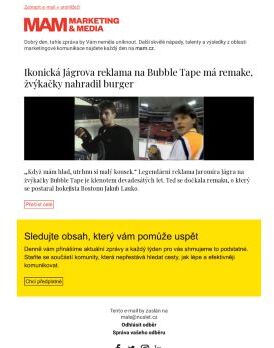 MAM aktualita - Ikonická Jágrova reklama na Bubble Tape má remake, žvýkačky nahradil burger