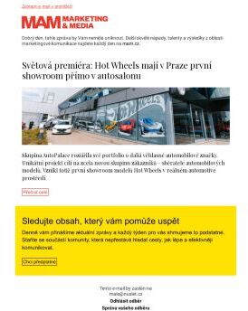 MAM aktualita - Světová premiéra: Hot Wheels mají v Praze první showroom přímo v autosalonu