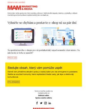 MAM aktualita - Vyhněte se chybám a postavte e-shop už za pár dní