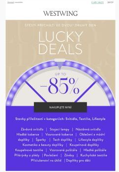Lucky Deals=Lucky You 🍀 NOVÉ kampaně až do -85%