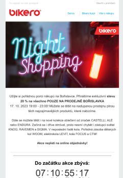 🛒Dorazte na noční nákupy na Bořislavce s 20 % slevou na všechno!😍