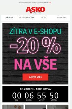 ▶ SLEVA -20 % na VŠE v e-shopu již zítra!