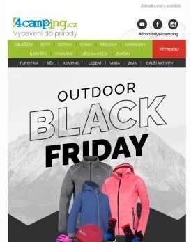 ➡ outdoor Black Friday = výhodné ceny oblečení