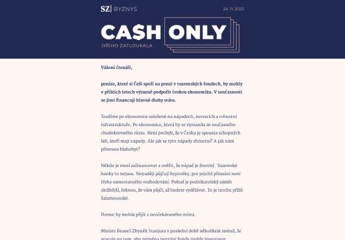 Cash Only: Jste připraveni nakopnout českou ekonomiku?