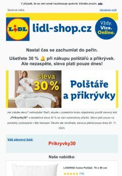 lidl-shop.cz | Sleva 30 % na polštáře a přikrývky pouze dnes! 🛏
