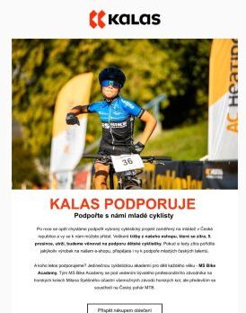 Kalas podporuje - Podpořte s námi mladé cyklisty