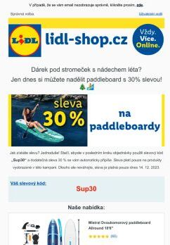 lidl-shop.cz | Využijte slevu 30 % na čluny a paddleboardy!