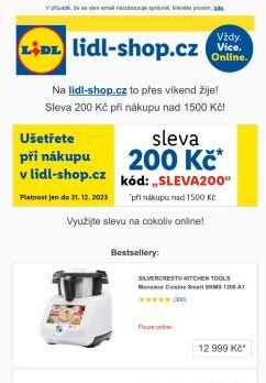 lidl-shop.cz | Ušetřete 200 Kč při nákupu v lidl-shop.cz s kódem „Sleva200“.