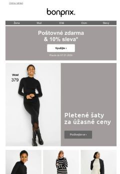 -10 % + poštovné zdarma + pletené šaty