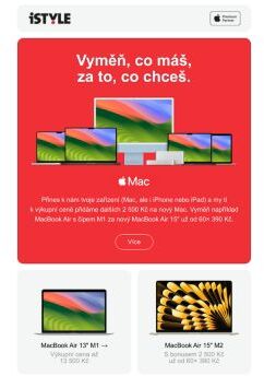 2 500 Kč na nový Mac