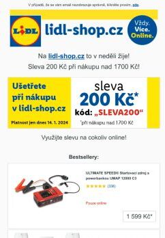 lidl-shop.cz | Ušetřete 200 Kč při nákupu v lidl-shop.cz s kódem „Sleva200“.