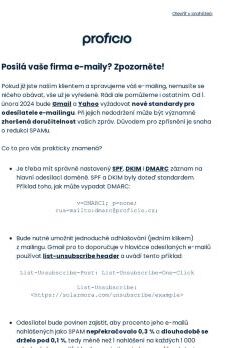 Nová pravidla pro mailing od 1. 2. 2024