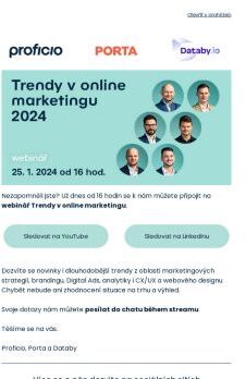 Už dnes webinář: Trendy v online marketingu pro rok 2024
