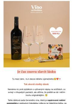 Víno a čokoška jsou láska! Na Valentýna sada za 999 Kč