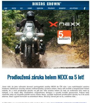Prodloužená záruka helem NEXX na 5 let