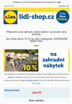 lidl-shop.cz | Využijte slevu 10 % na vše z kategorie ZAHRADNÍ NÁBYTEK. 🏡🪑