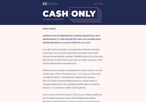 Cash Only: Green Deal se drolí. Není to tragédie.