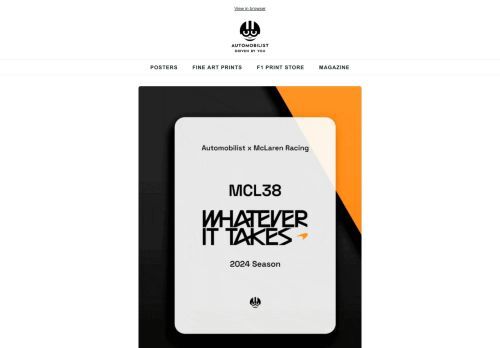 McLaren Formula 1 Team’s MCL38 🧡