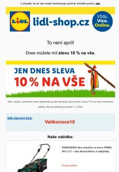 lidl-shop.cz | Velikonoční sleva 10 % na vše pouze dnes!