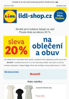 lidl-shop.cz | Využijte slevu 20 % na vše z kategorie MÓDA!