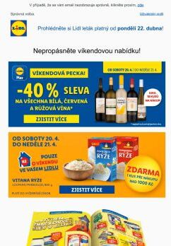 40% sleva na vína tento víkend a leták na příští týden.