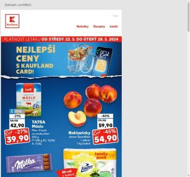 Nektarinky 1 kg za za 54,90 Kč s Kaufland Card - Již od středy!