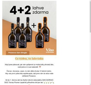 4+2 lahve zdarma na to nejperlivější Prosecco. Zásobte se na léto ☀️