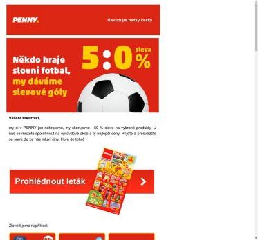 ⚽ Skórujte s PENNY: 50% sleva na vybrané produkty! ⚽
