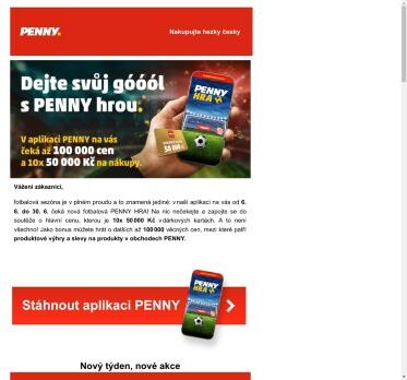 Nová PENNY HRA: Zapojte se do hry o 10x 50 000 Kč a další ceny!