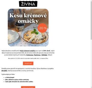 Lahodné Kešu omáčky: 20% sleva jen pro vás! 🥗