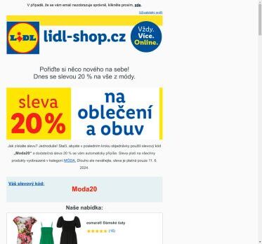 lidl-shop.cz | Pouze dnes sleva 20 % na vše z kategorie MÓDA!