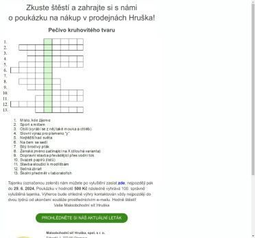 Vylušti jednoduchou křížovku a hraj o poukázku na nákup! 🎫🛒