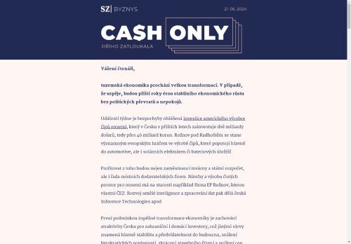 Cash Only: České ekonomice může zlomit vaz krize v Německu i sociální vyloučení.