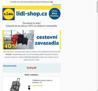 lidl-shop.cz | Pouze dnes sleva 40 % na vše z kategorie CESTOVNÍ ZAVAZADLA!