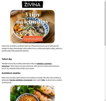 🥗 3 tipy na jednoduché letní dipy