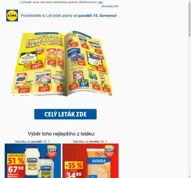 Váš Lidl leták na další týden značkových slev!