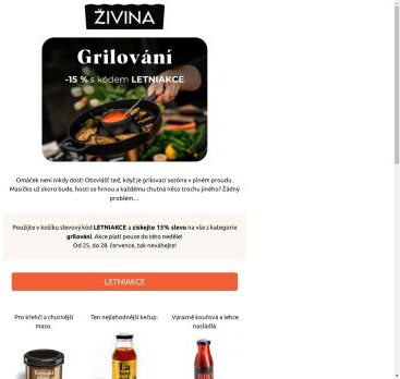 🔥 Sleva 15 % na grilovací omáčky a marinády.