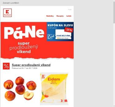 Nektarinky a mléko v akci - nabídka na víkend je tu!