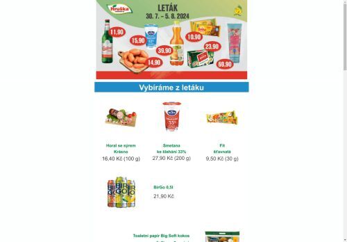 Koukněte na náš nový leták (30.7.–5.8. 2024)! 🗞