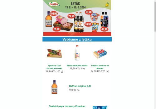 Koukněte na náš nový leták (13.8.–19.8. 2024)! 🗞