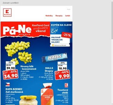 Hrozny bílé bezsemenné 500 g za 34,90 Kč s Kaufland Card - nabídka na víkend je tu!