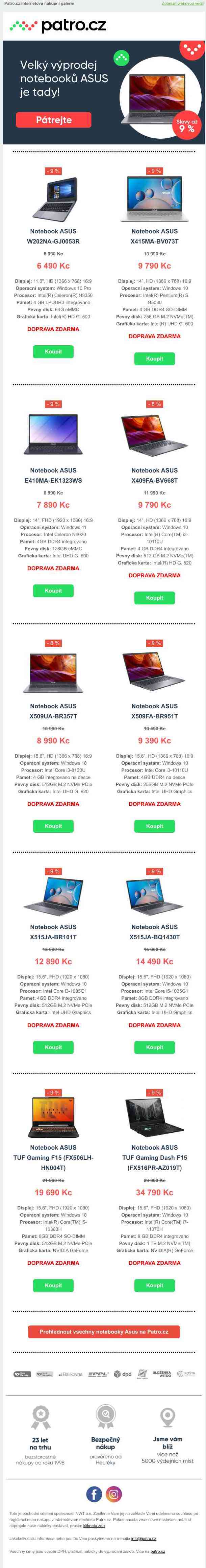Velký výprodej notebooků ASUS 💻 >> S dodáním do 2. dne ⚡